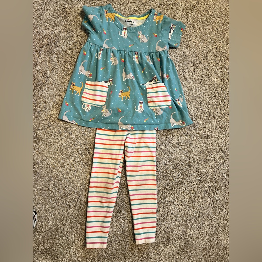 Mini Boden girls tunic and leggings set